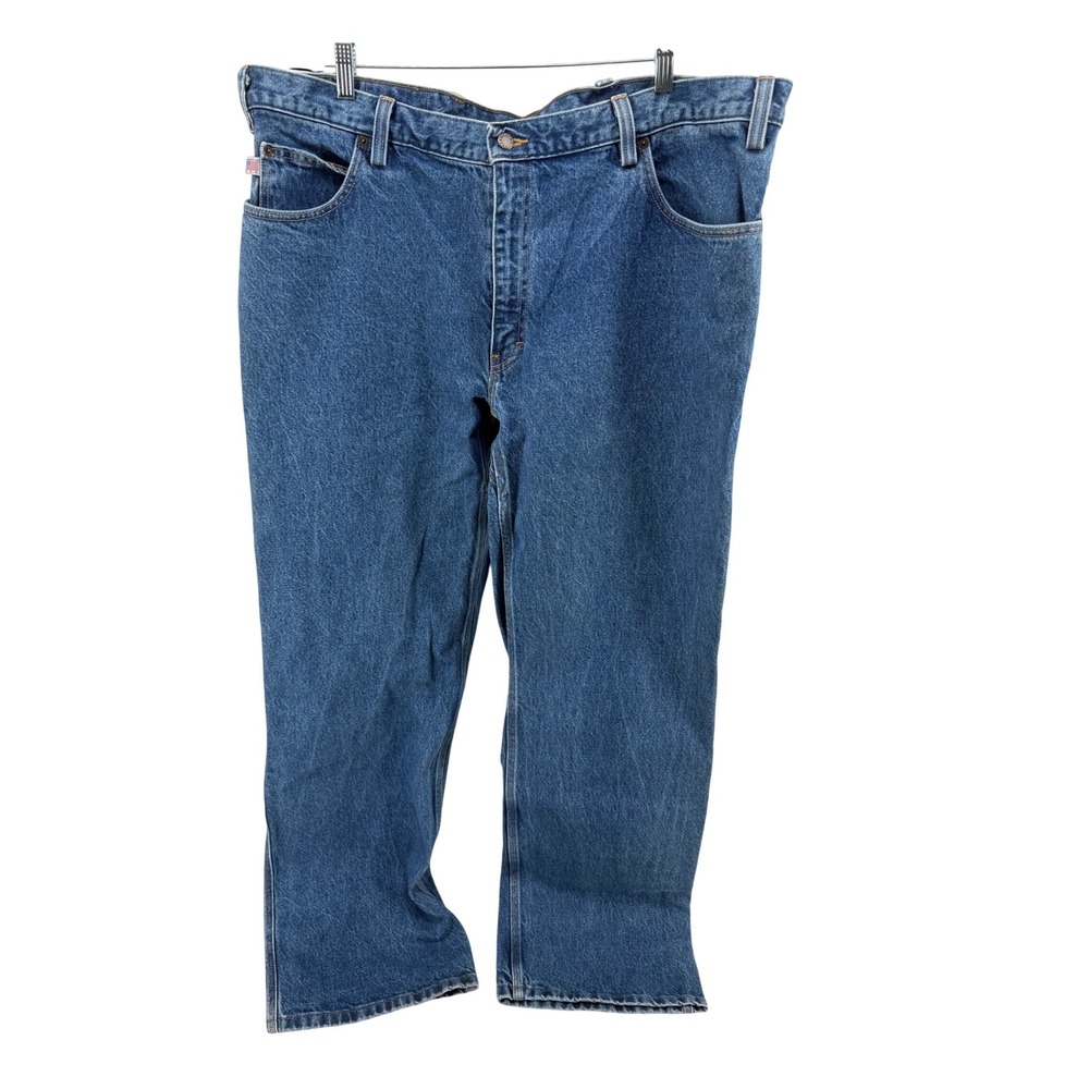 Duluth Trading Co Mens 44x34 Blue Denim Jeans Made in USA Workwear‎ Classic Fit